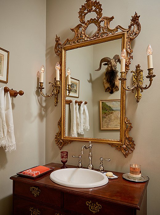 Bathroom mirrors need to be functional, but that doesn’t mean they can’t be fanciful as well. Photo by Tony Vu.
